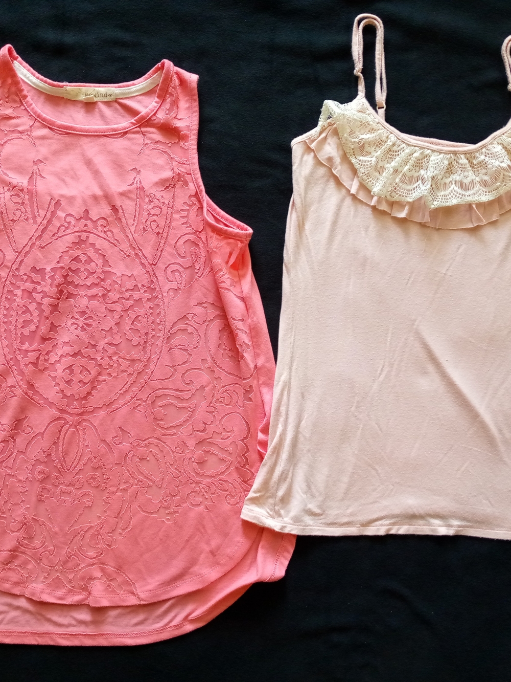 Bundle Of Two Rewind Pink Embroidered Sleeveless Top
